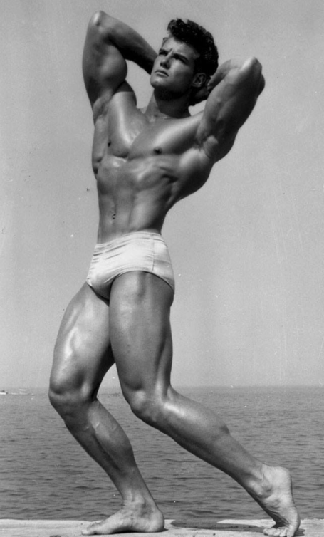 Steve Reeves Bodybuilder Classic Overhead Pose