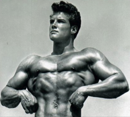 Steve Reeves Dramatic Lat Spread Bodybuilding Pose Upper Body