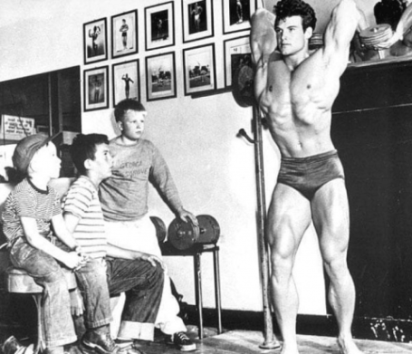 Steve Reeves Overhead Arm Extension Loaded Stretch Exercise